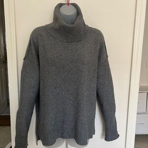 Bar III Heathered Grey Turtleneck Hi-lo Sweater
